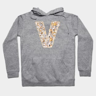 cat letter V(the cat forms the letter V) Hoodie